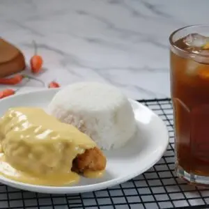 Paket Ayam Celup Saos Keju + Nasi + Es Teh