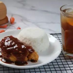 Paket Ayam Celup Saos BBQ + Nasi + Es Teh